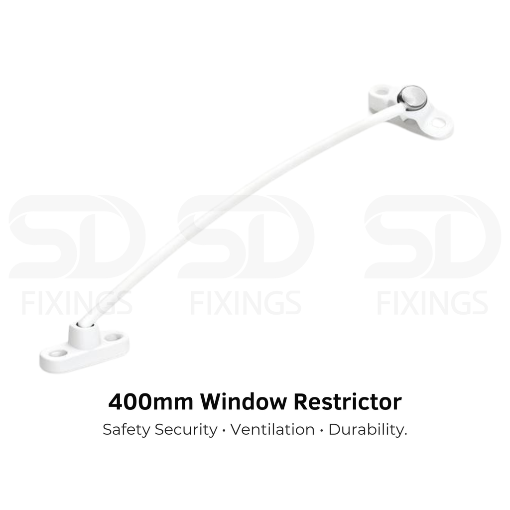 SDFIXINGS Cable Window Restrictor 400mm