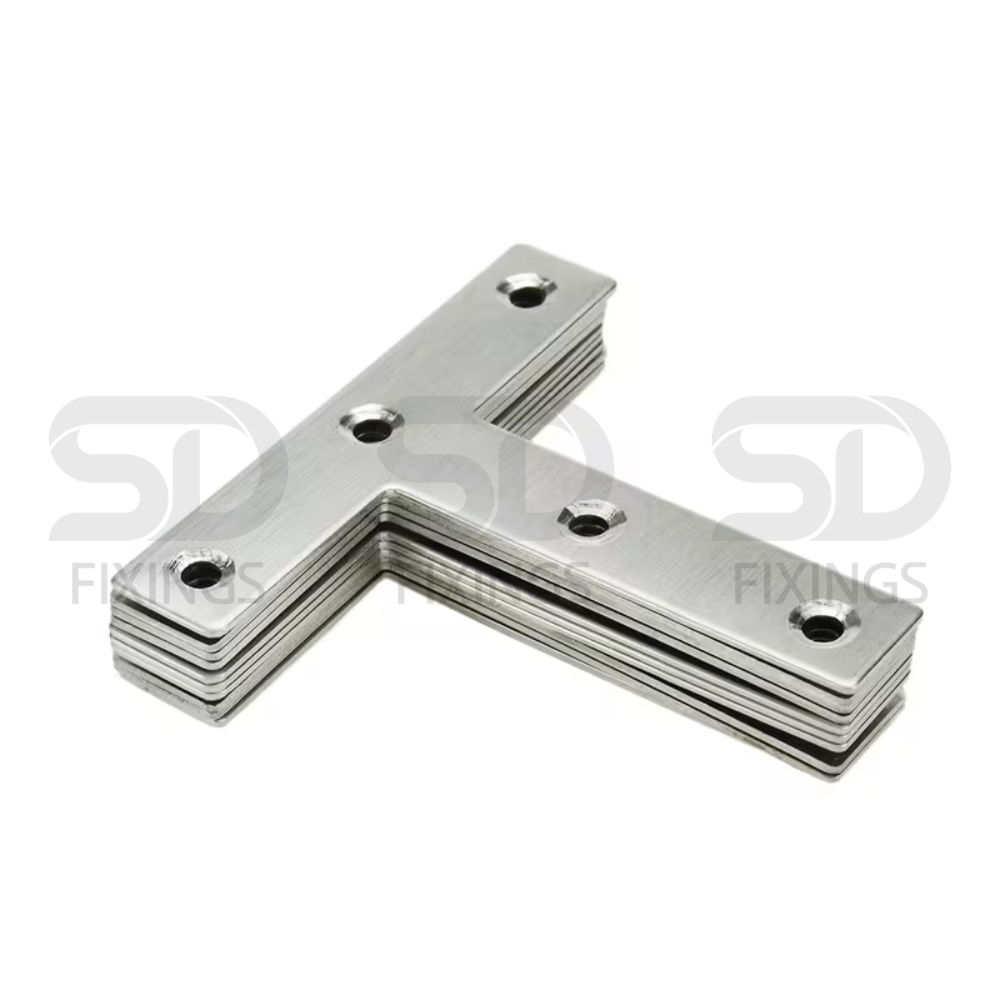 80x80x1.2mm T-Shape Flat Mending Plate Bracket