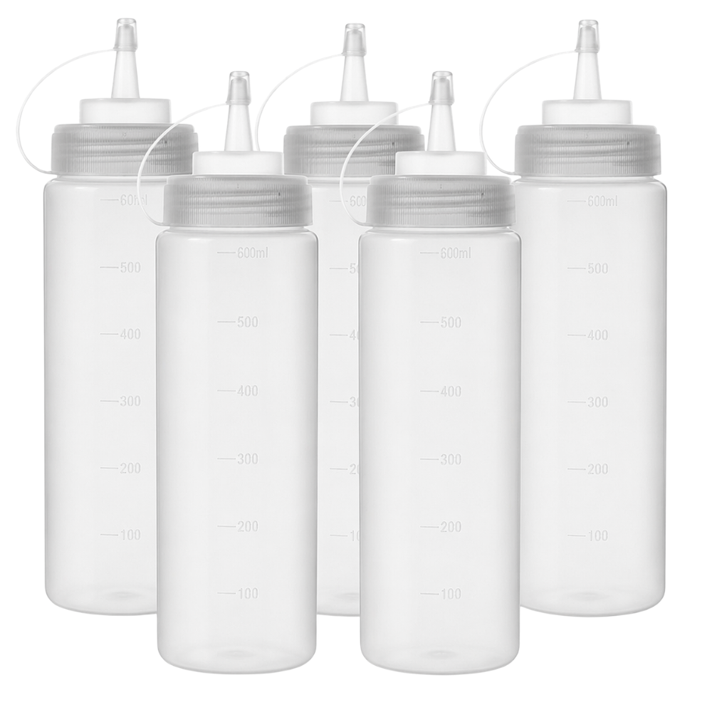 Condiment Squeeze Sauce Bottles with Cap – 800ml / 28oz