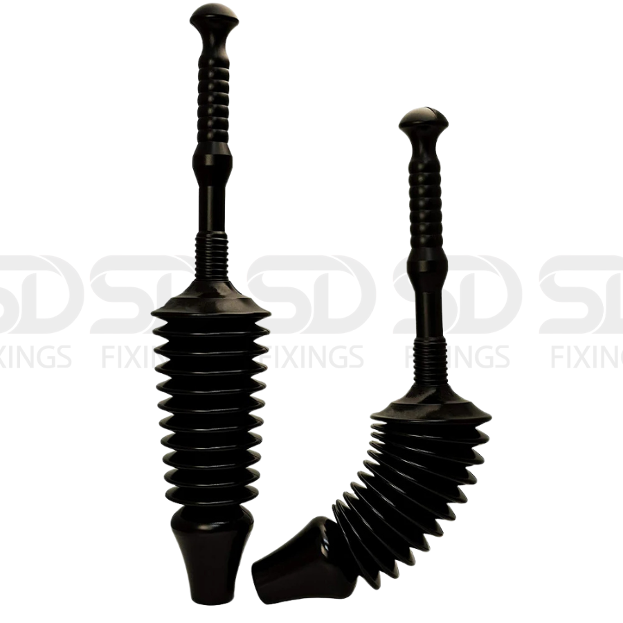 SDFIXINGS Flexible PVC Toilet Plunger – Powerful Drain & Pipe Unblocker