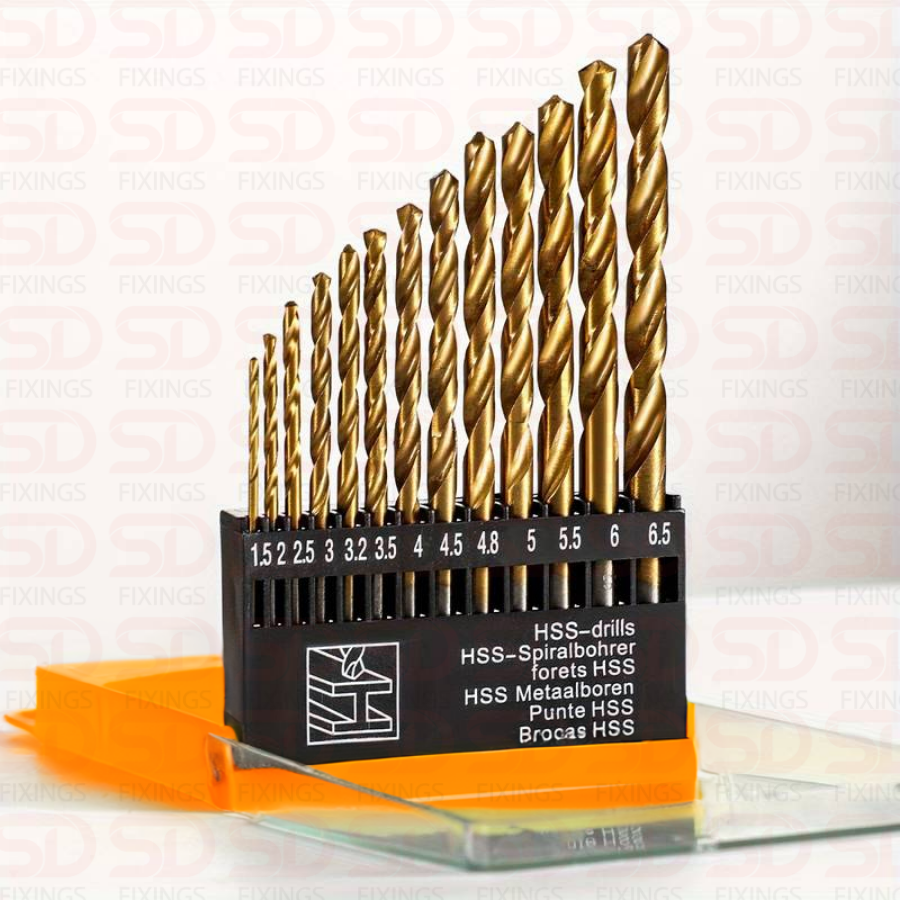 13 Pcs 1.5mm-6.5mm HSS 5% Cobalt Drill Bit Set