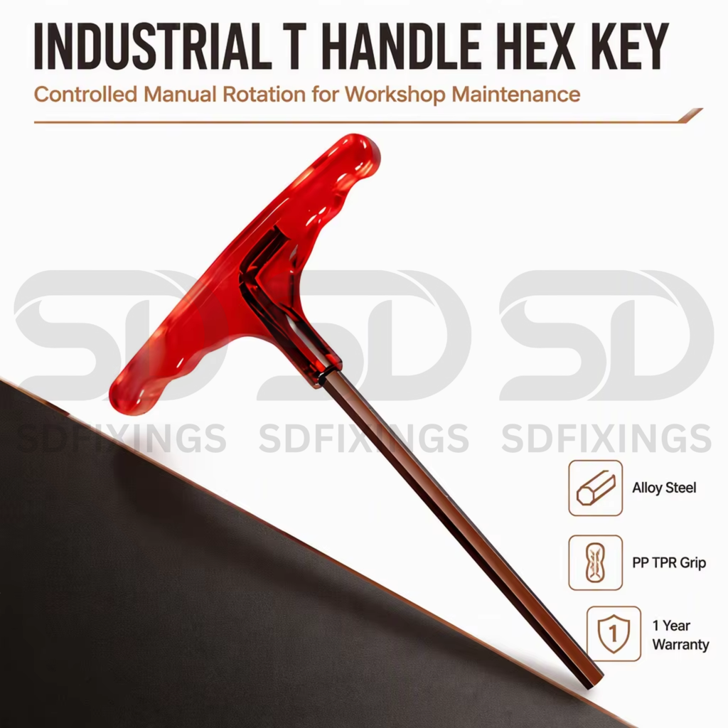4mm Metric Extra Long Arm T-Handle Hex Key Wrench
