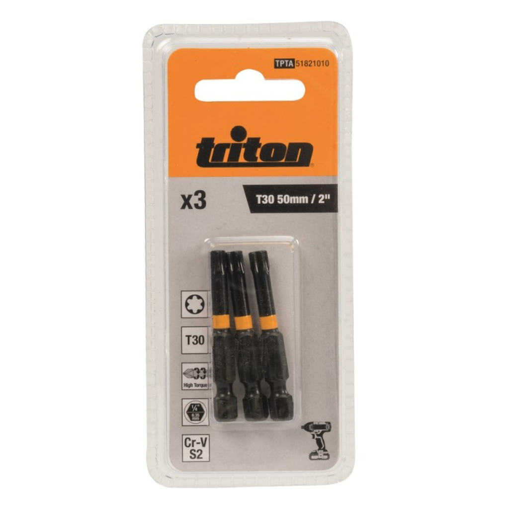 Triton TX30 Impact Driver Torx T30 Screwdriver 50mm Bits