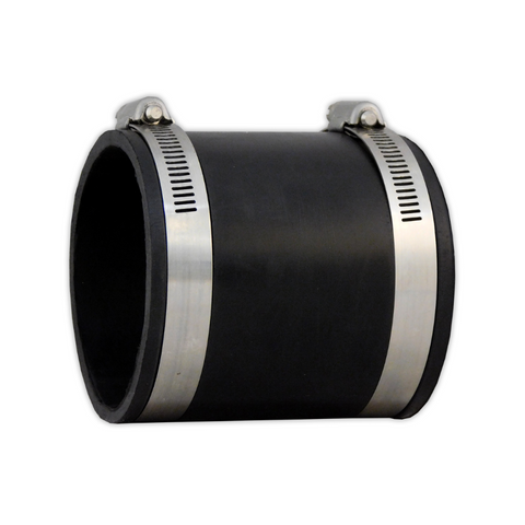 1.5 Inch Flexible Rubber Coupling - Fits 1-1/2" Plumbing, Drain, Waste & Vent Pipes