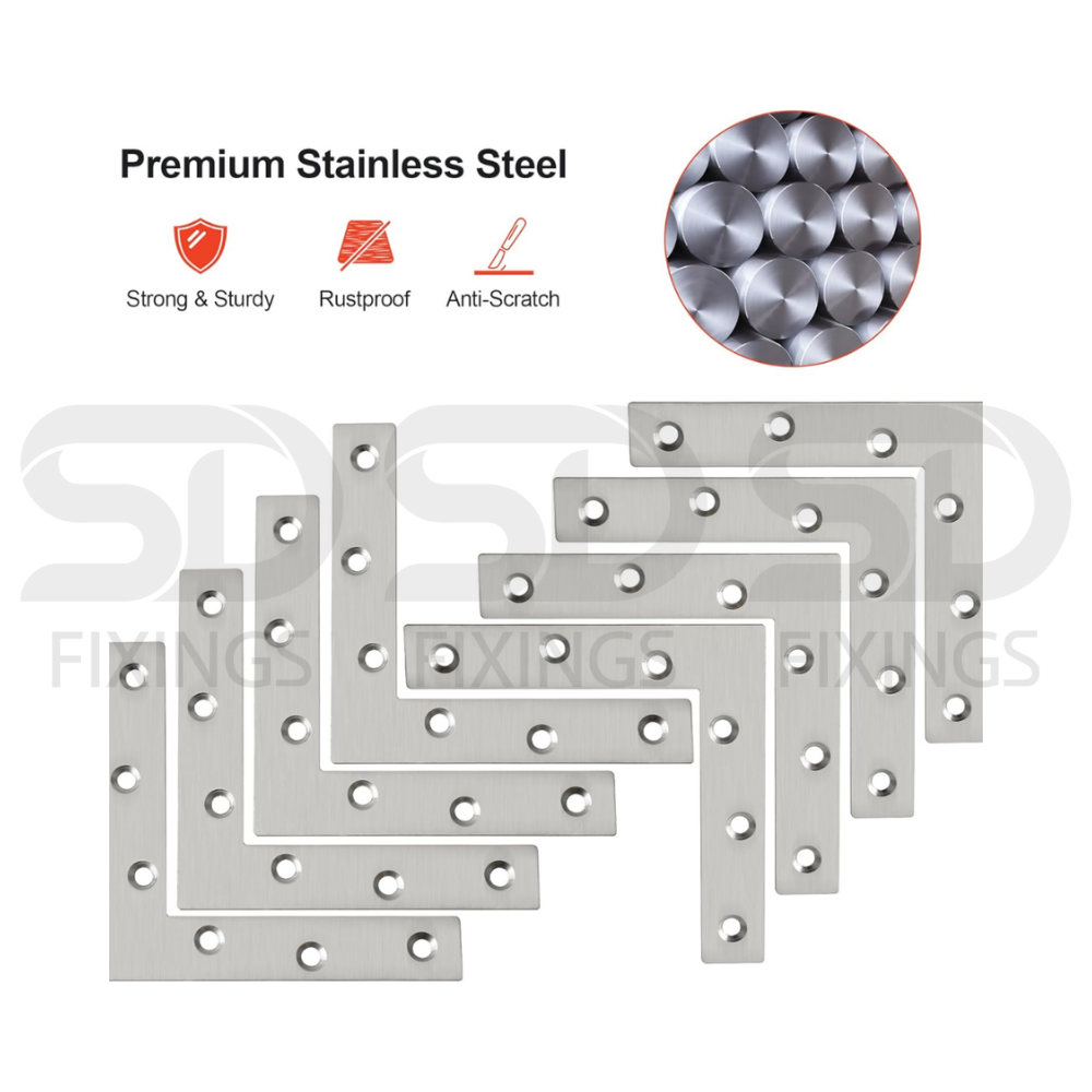 120x120x1.5mm L-Shape Flat Angle Bracket