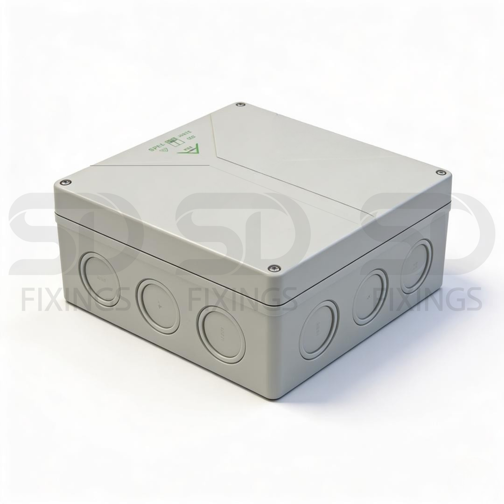 Abox 350-35² Junction Box | Grey Polycarbonate | 250×250×115mm | IP65/IP54