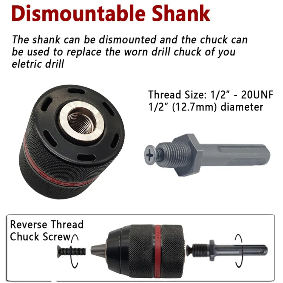 Keyless Drill Chuck With SDS Plus