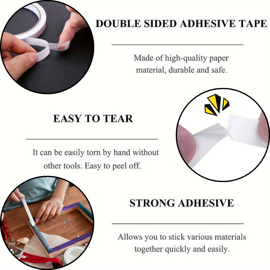 Double Sided Tape 50mm x 12M White