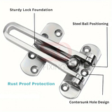 SDFIXINGS Stainless Steel Door Safety Chain Latch