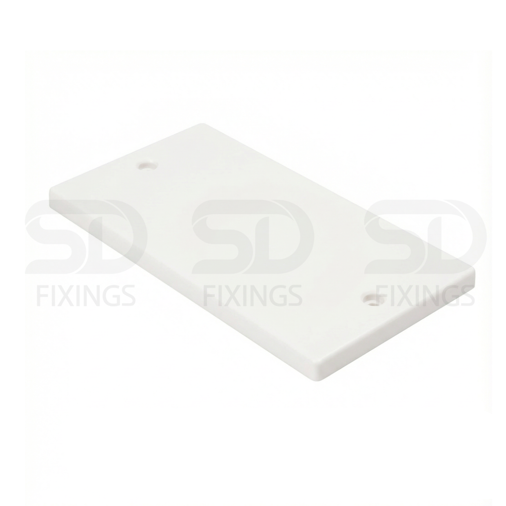 Electrical Blanking Plate 2 Gang – White / Standard Fit