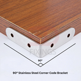 10 PCS Angle L Shaped Brackets 50x50x19mm