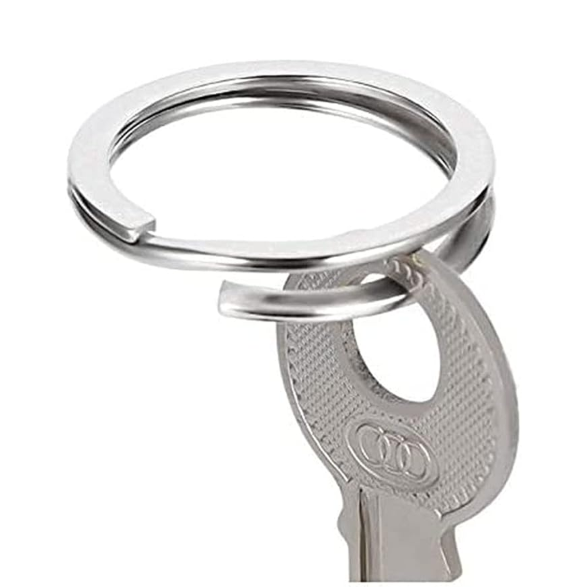10 x Stainless Steel Flat Key Rings