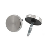 Mirror Screw Set 16mm -  4pcs Steel cap+Plastic