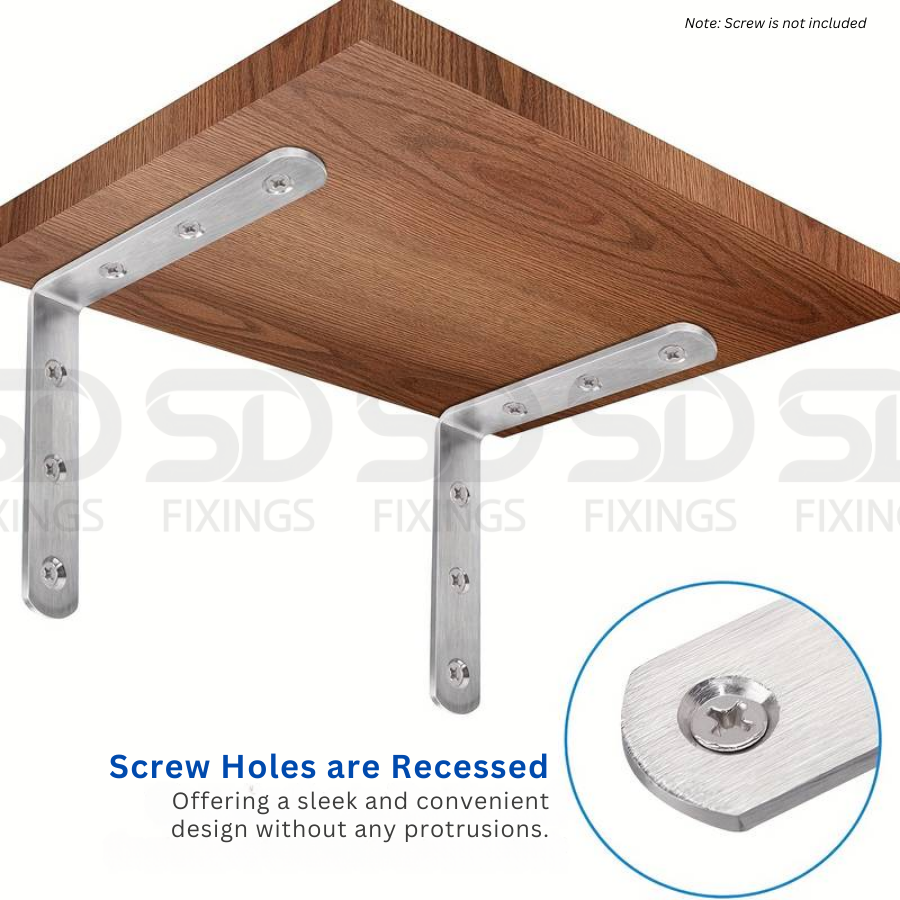 10 PCS Angle L Shaped Brackets 100x100x20mm