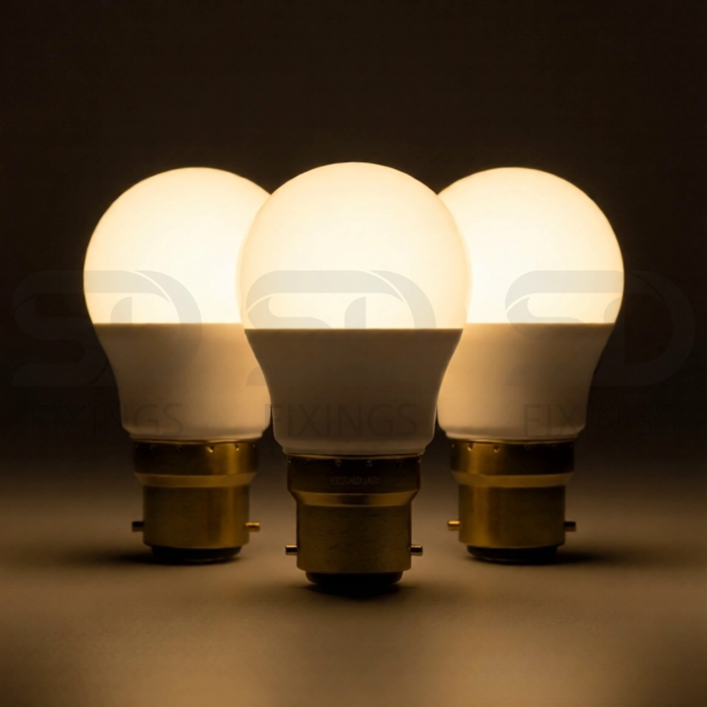 5.5W LED Mini Globe Bulb B22 BC 40W Equivalent Warm White 3000K - Pack of 3