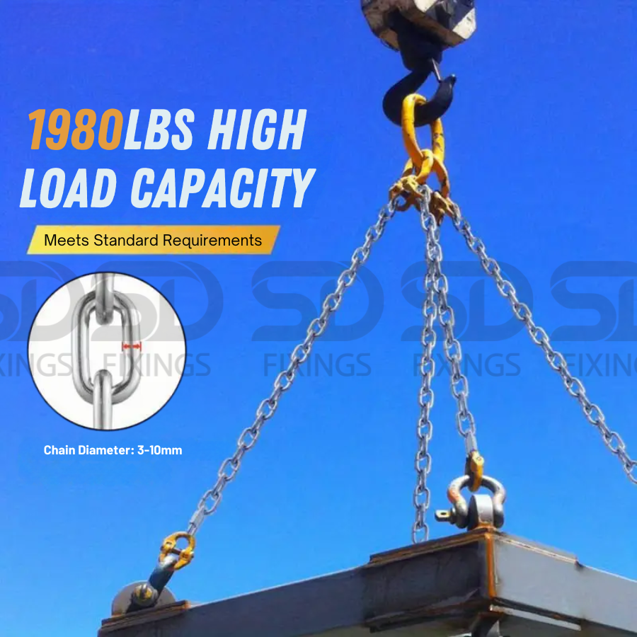 3mm Heavy Duty Steel Link Chain – By the Metre