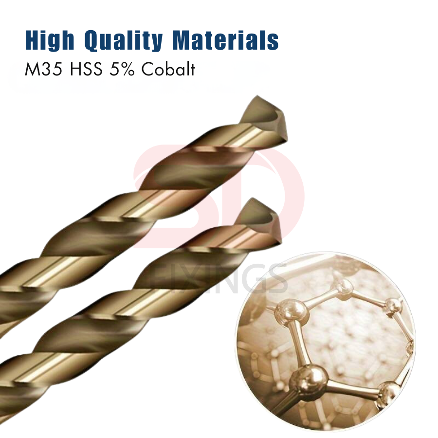 13 Pcs 1.5mm-6.5mm HSS 5% Cobalt Drill Bit Set