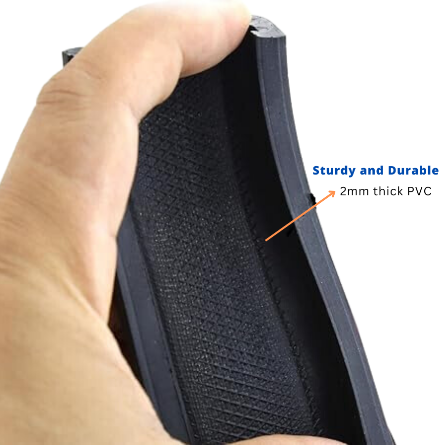 1M Black Floor Cable Protector – Heavy-Duty Cord Cover for Office, Home & Events