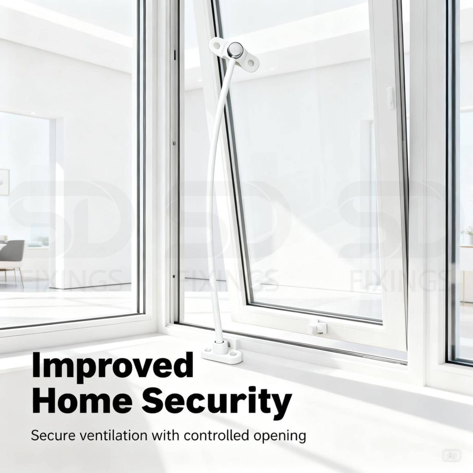 SDFIXINGS Cable Window Restrictor 400mm