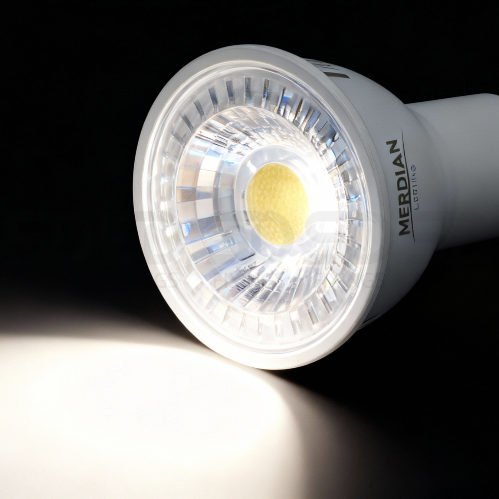 Meridian LED GU10 Bulbs – 3.5W (50W Halogen Equivalent), Warm White 3000K, 345lm, Non-Dimmable – Pack of 5