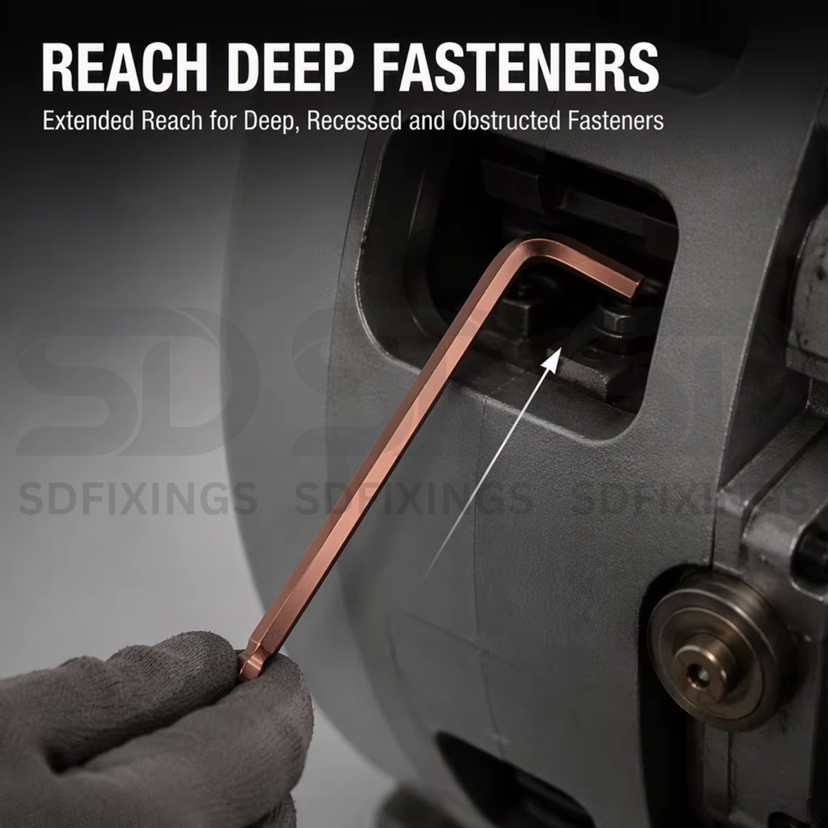 12mm Metric Extra Long L-Shaped Hex Allen Key Ball End Wrench