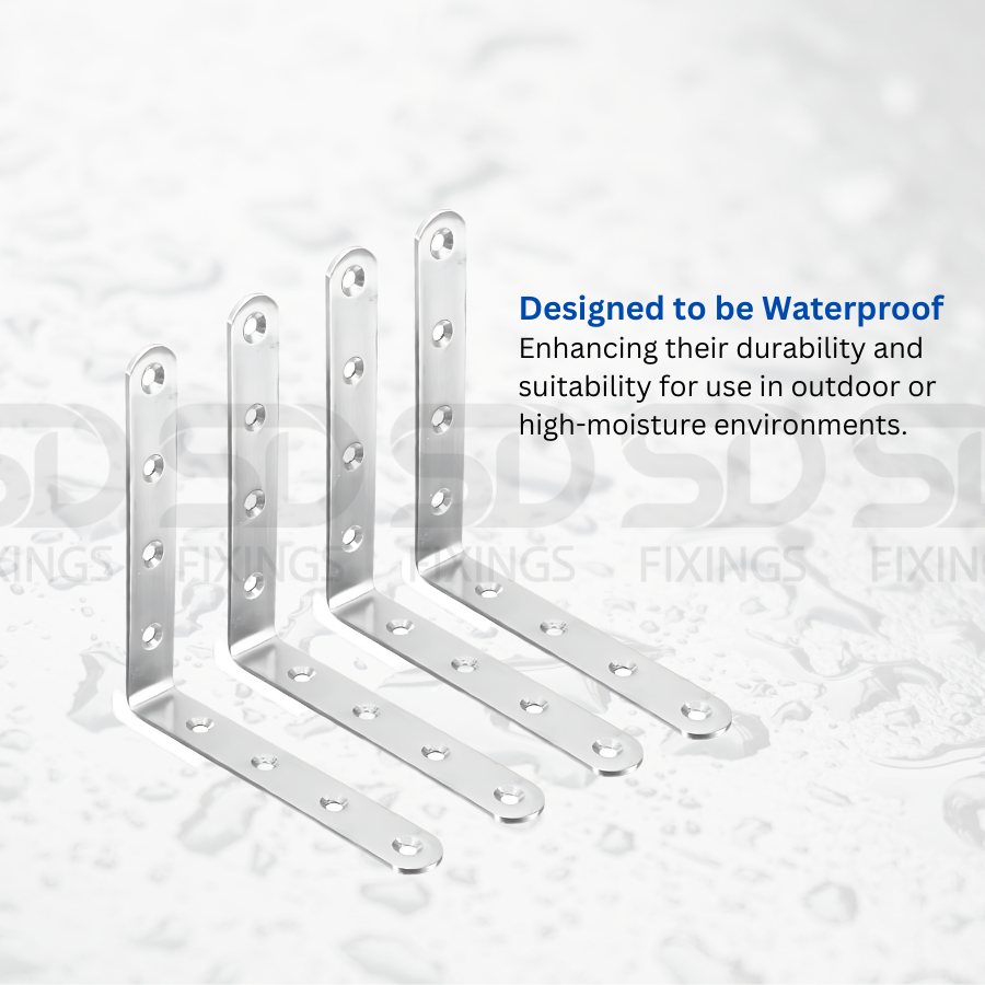10 PCS Angle L Shaped Brackets 125x125x20mm