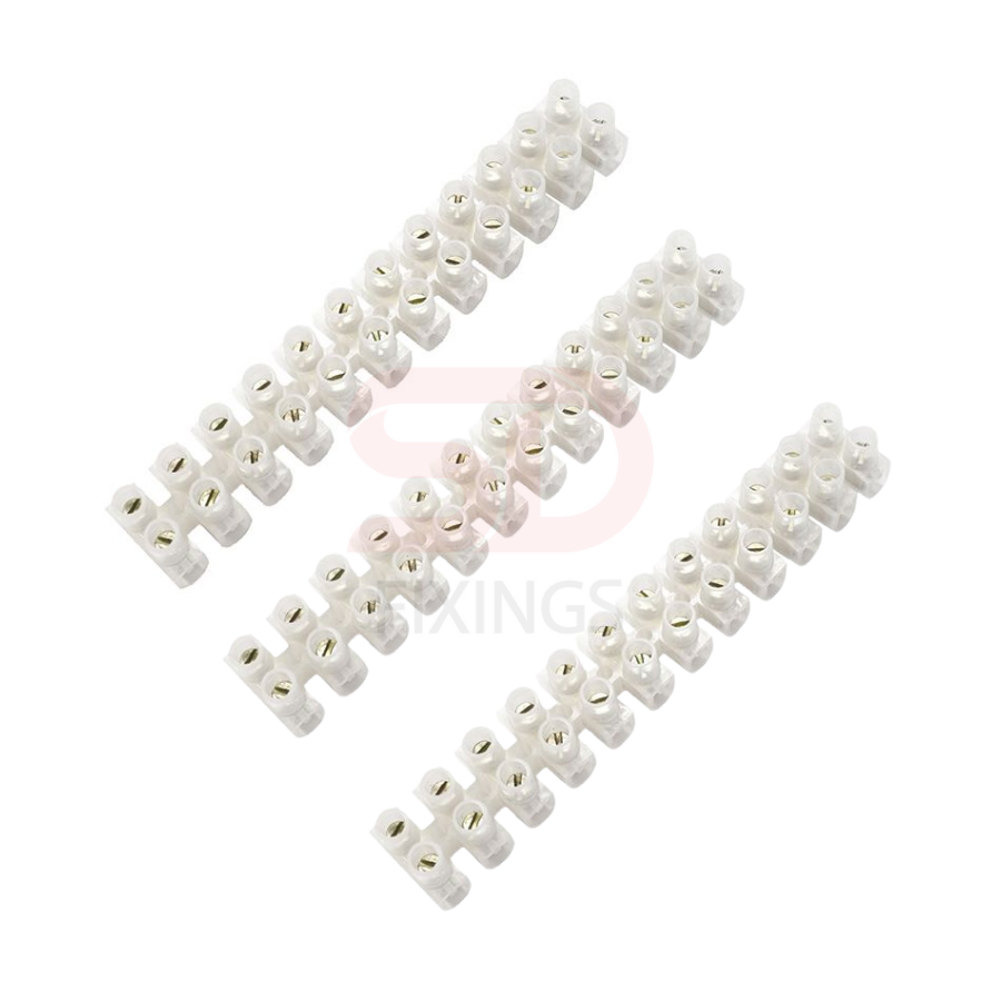 15A Connector Block Strip – 2-Way Terminal Strip for Electrical Wiring