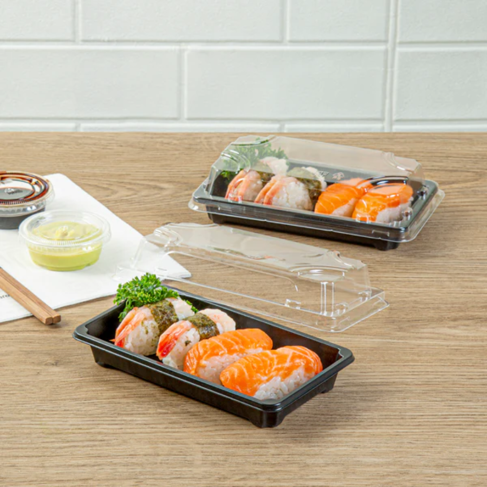 164x90x50mm Sushi Container with Lid (Pack of 50)
