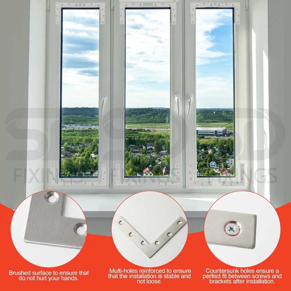 120x120x1.5mm L-Shape Flat Angle Bracket