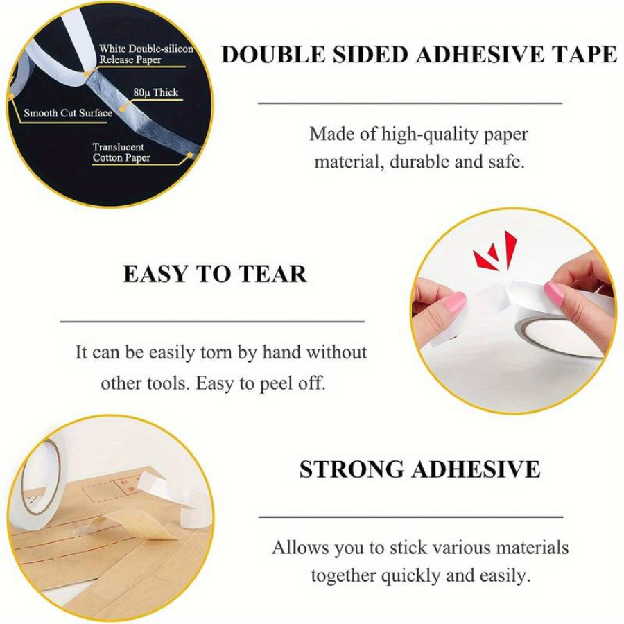 Double Sided Tape 25mm x 12M White