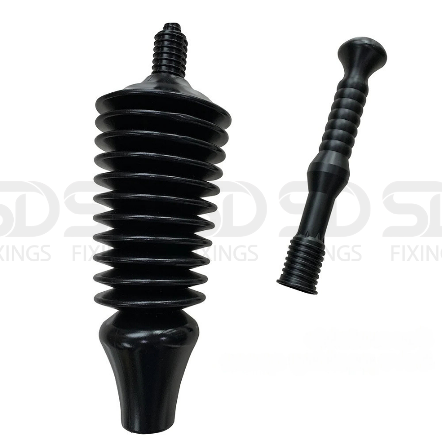 SDFIXINGS Flexible PVC Toilet Plunger – Powerful Drain & Pipe Unblocker