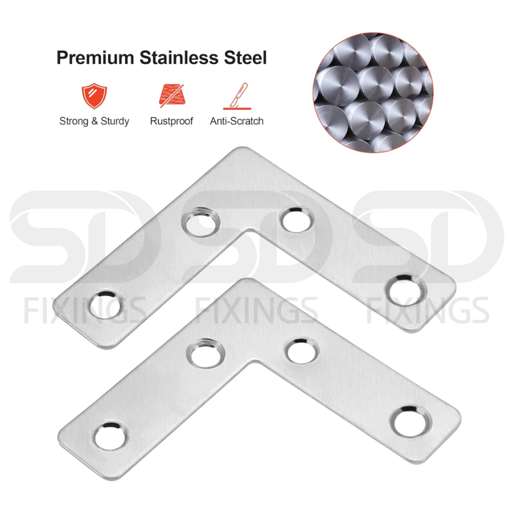 60x60x1mm L-Shape Flat Angle Bracket