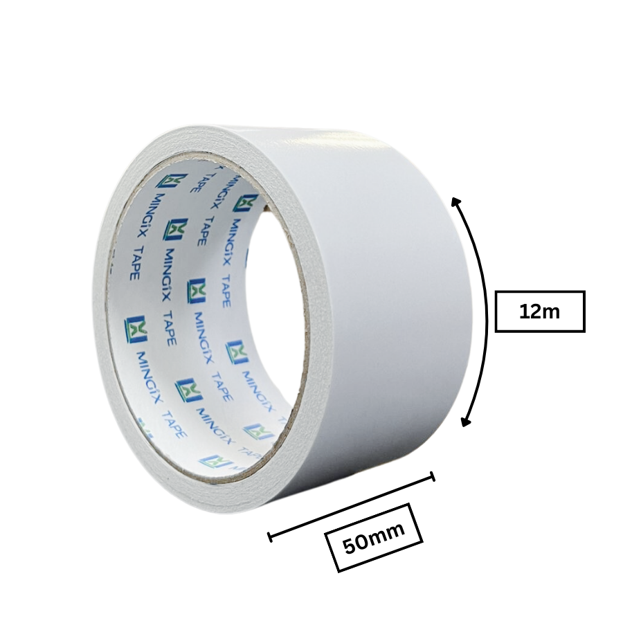 Double Sided Tape 50mm x 12M White