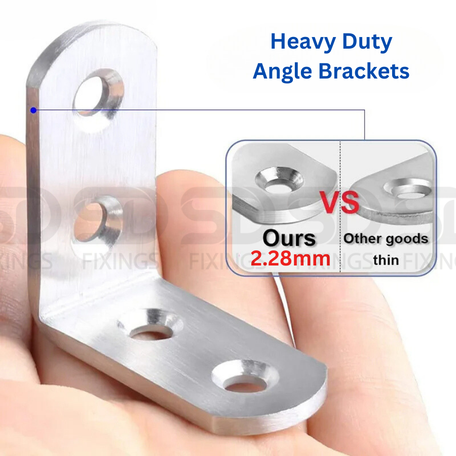 10 PCS Angle L Shaped Brackets 100x100x20mm