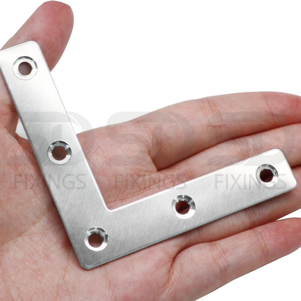 80x80x1mm L-Shape Flat Angle Bracket