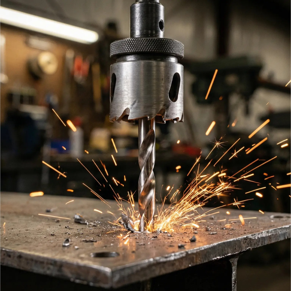 Pro-Tech Pilot Drill Bit for Plastic, Acrylic & Wood – Clean Chip-Free Hole Cutting Drill, Compatible with 10mm Arbors