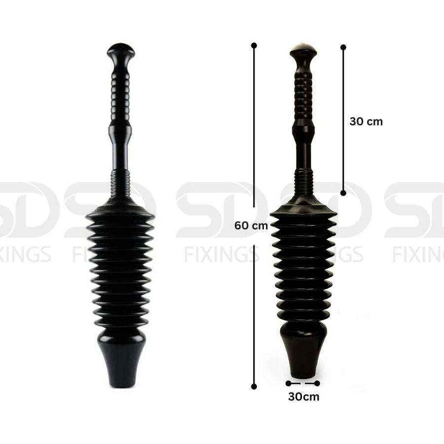 SDFIXINGS Flexible PVC Toilet Plunger – Powerful Drain & Pipe Unblocker