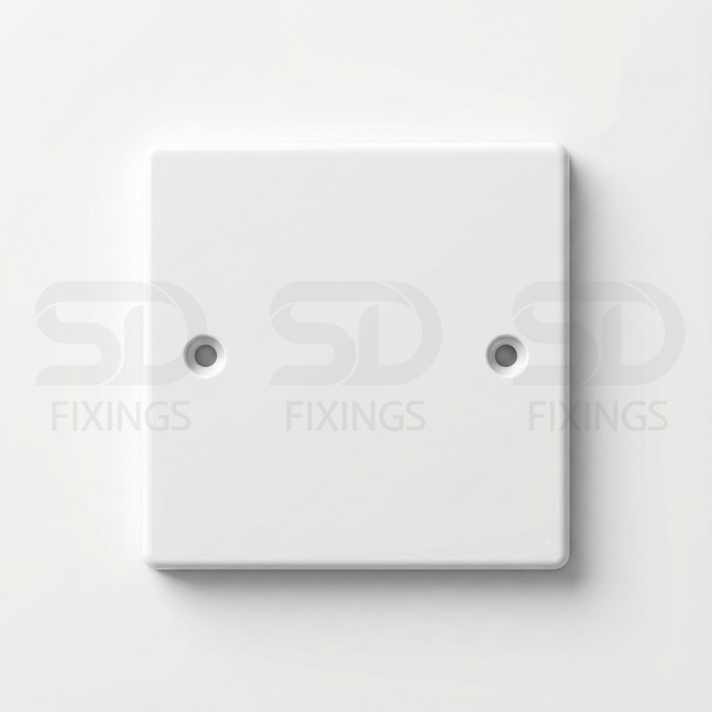 Electrical Blanking Plate 1 Gang – White / Standard Fit