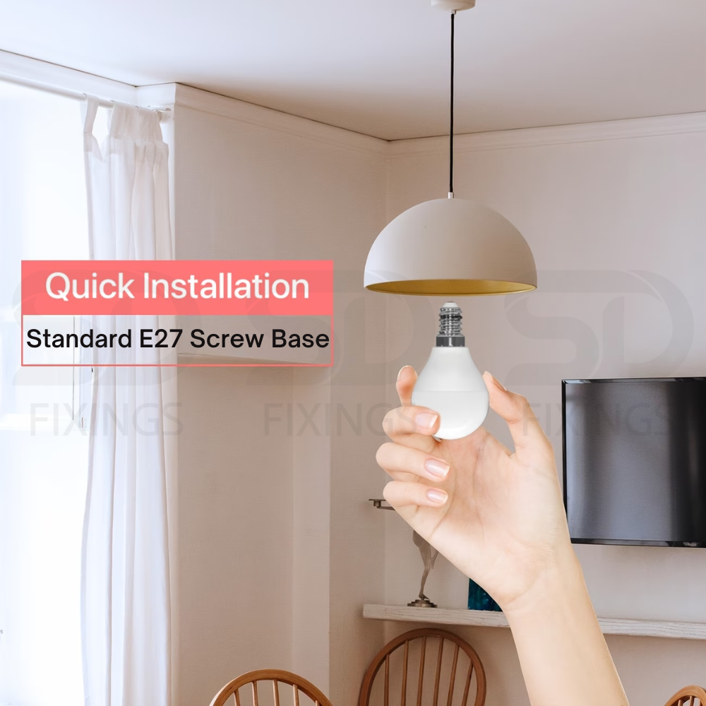 LED E27 ES GLS Bulb 6.5W Warm White 3000K 600 Lumens – Pack of 2 Non-Dimmable Light Bulbs for Home Lighting