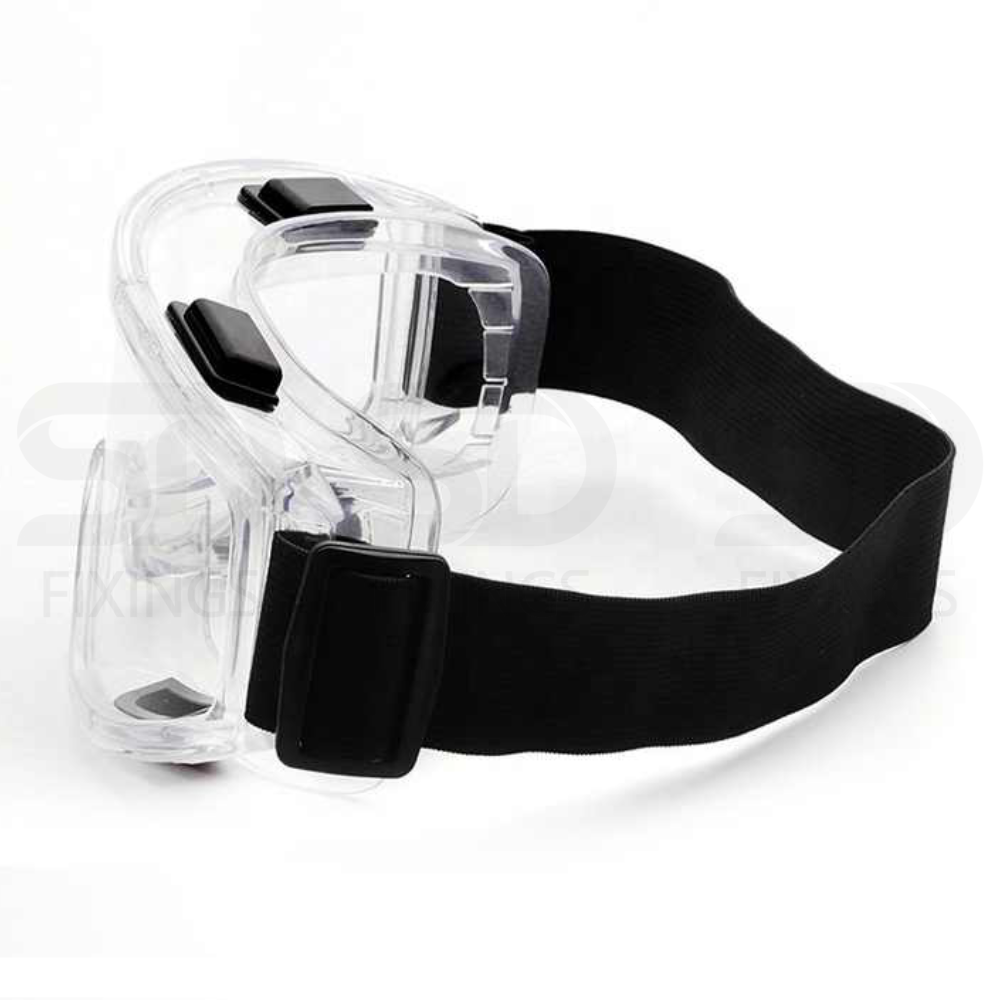 Safety Goggles Over Glasses (OTG) – Adjustable Strap Protective Eyewear | Black, Clear, Red, Yellow