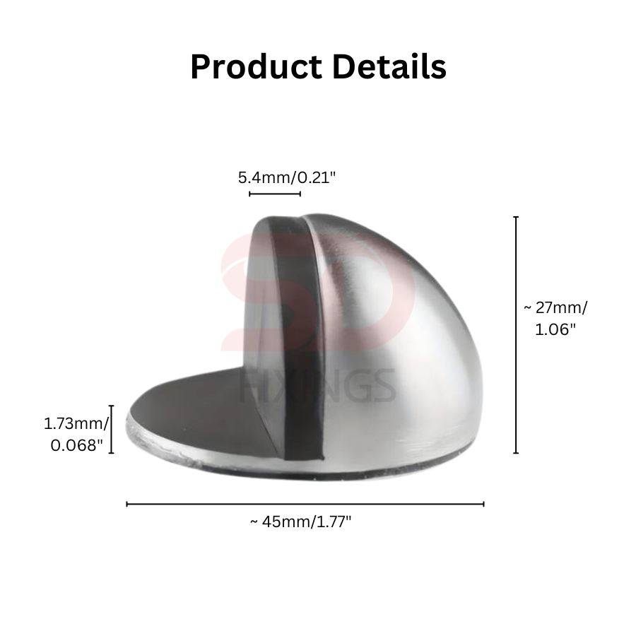 Stainless Steel Oval Floor Door Stop