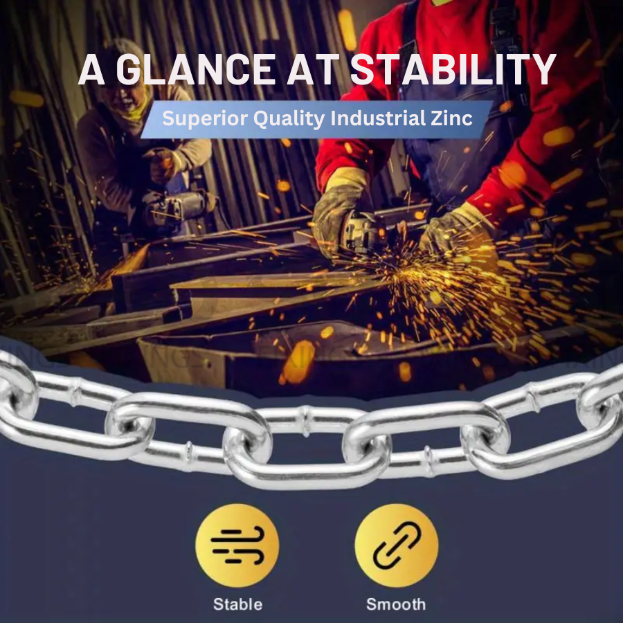 3mm Heavy Duty Steel Link Chain – By the Metre