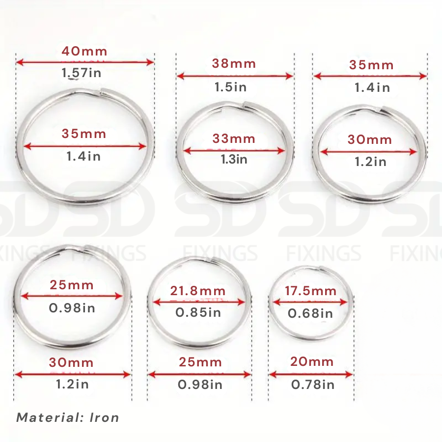 20mm Steel Key Ring
