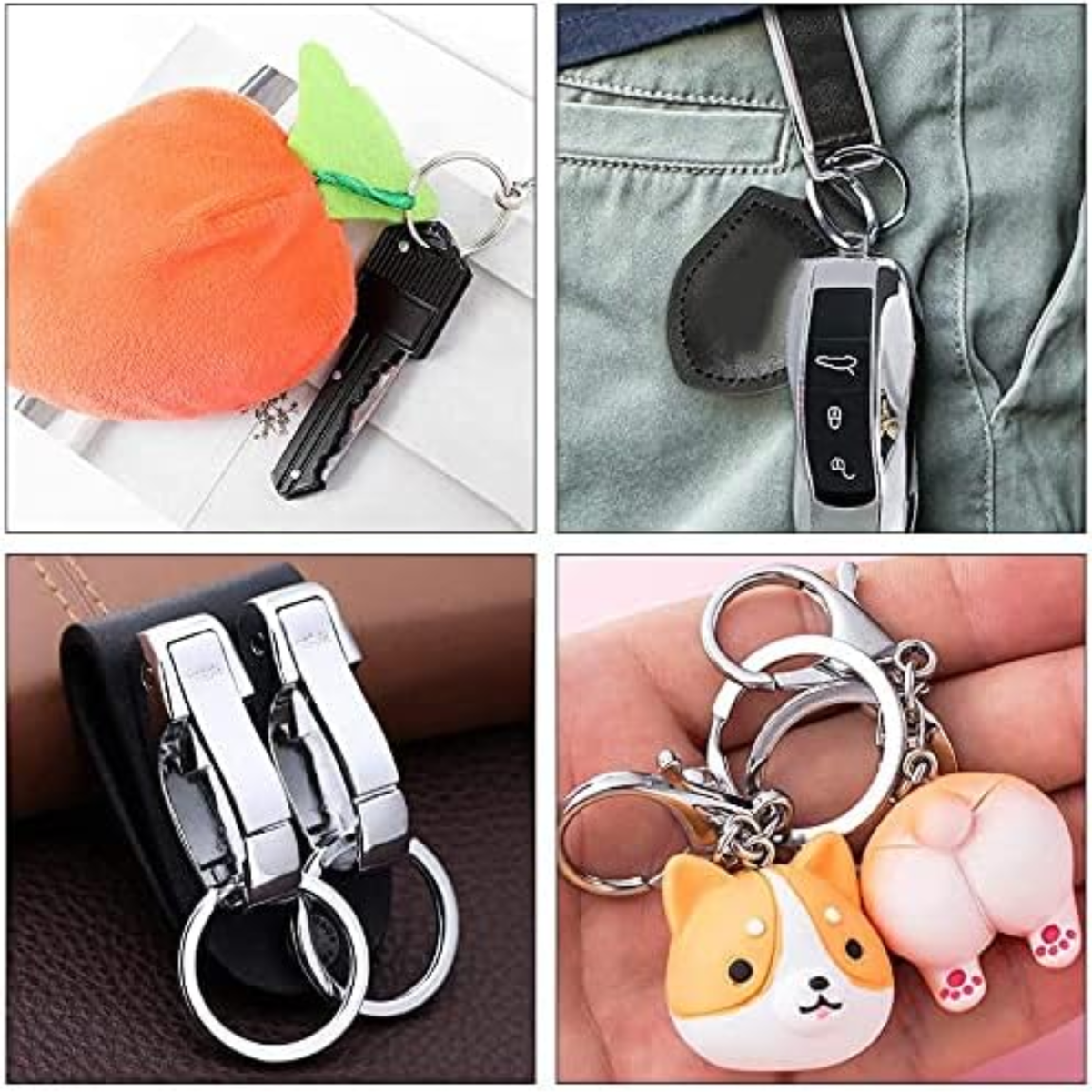 10 x Stainless Steel Flat Key Rings