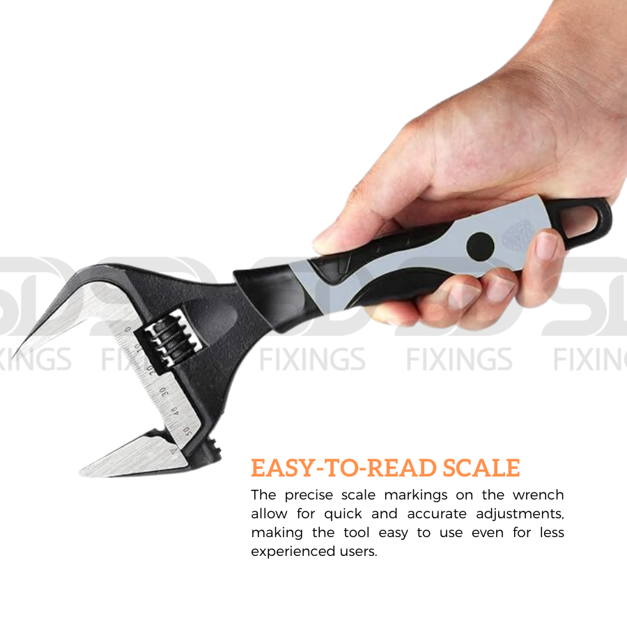 6''-150mm Adjustable Spanner Wrench with Wide Jaw & Comfortable Grip