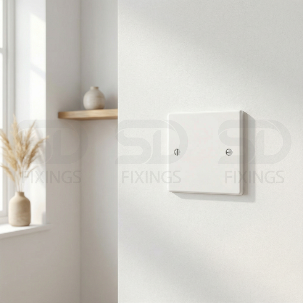 Electrical Blanking Plate 1 Gang – White / Standard Fit