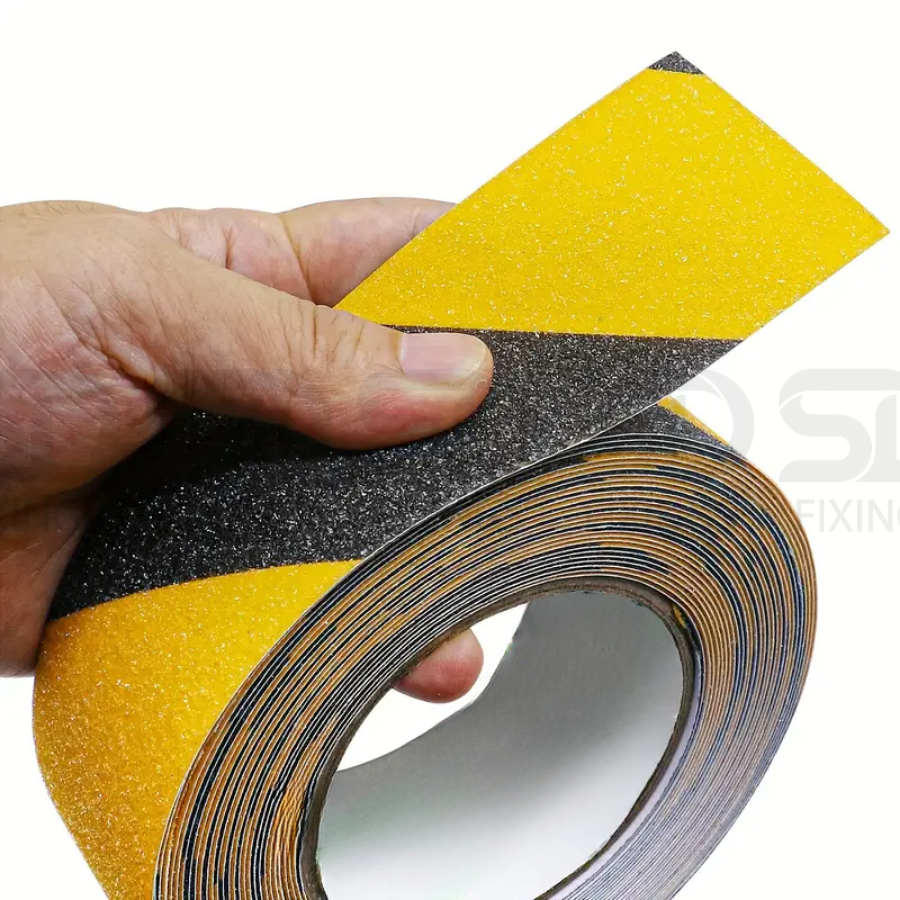 Heavy Duty Black & Yellow 50mm x 10M Anti-Slip Hazard Tape