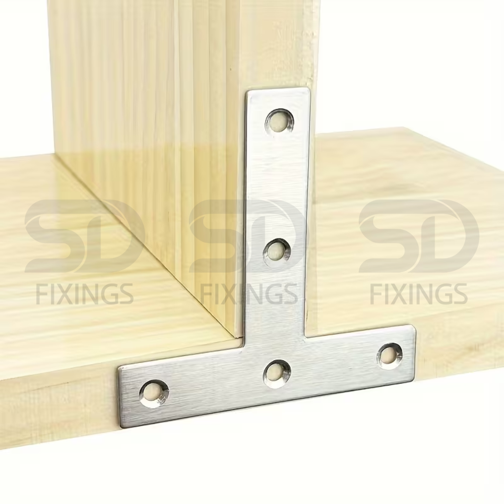 80x80x1.2mm T-Shape Flat Mending Plate Bracket