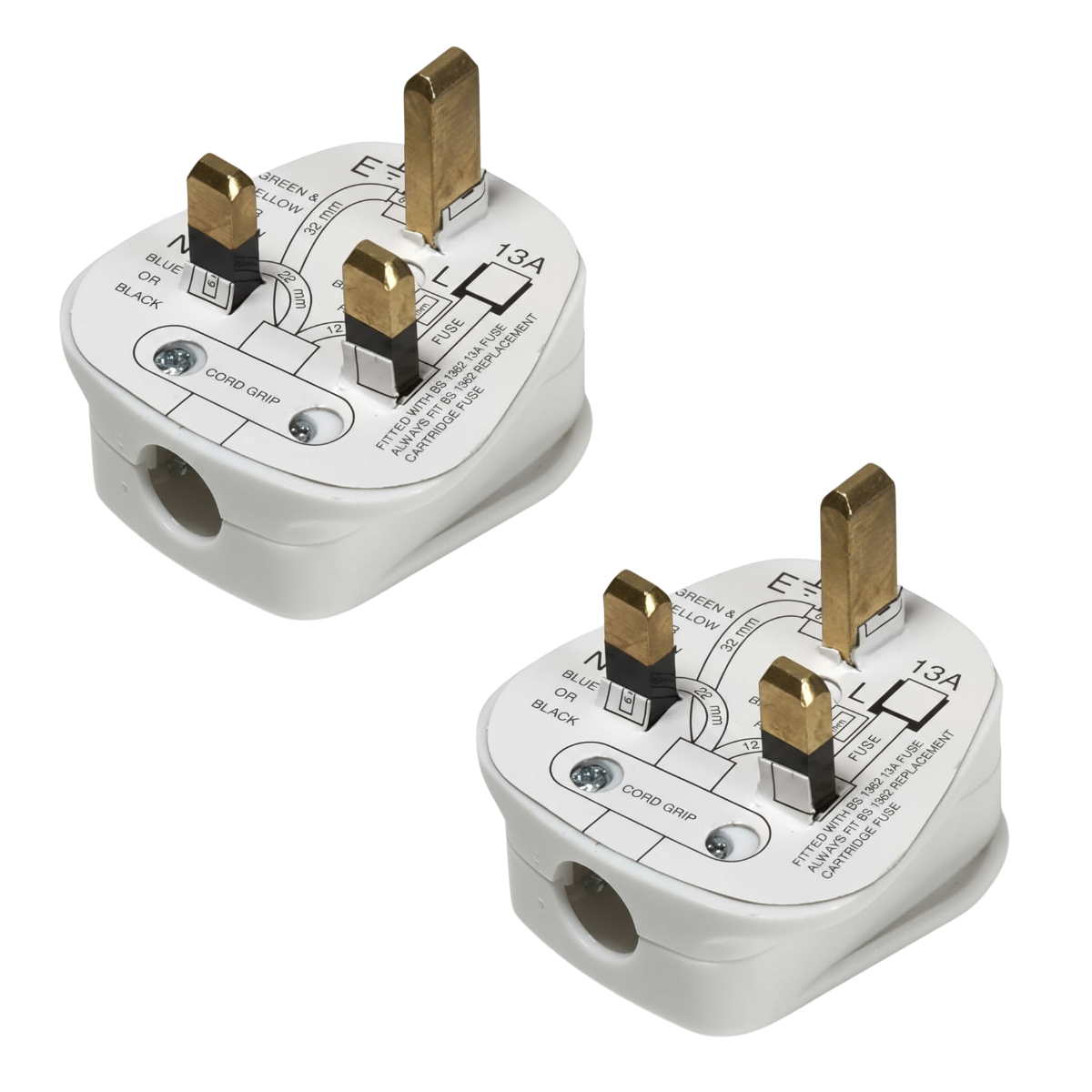 Axiom 13A Fused Mains Plug Top | 3-Pin UK Plug | BS1363