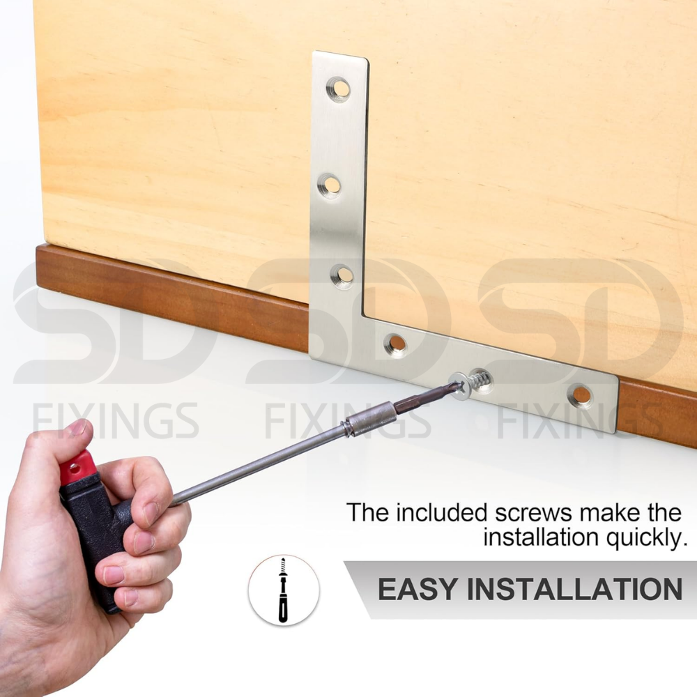 120x120x1.5mm L-Shape Flat Angle Bracket